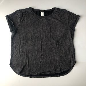 Womens H&M basics black short sleeve blouse Size Large